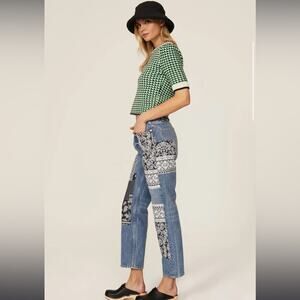 Maje Pandana Patchwork Jeans FR 36 US 6